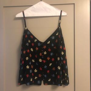 NWT MADEWELL floral silk cropped cami